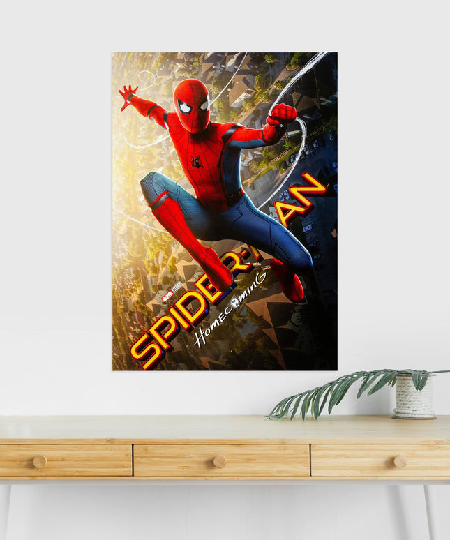 Spider Man Homecoming Swing Poster | Marvel | Spiderman Action Wall Art Lazywalls