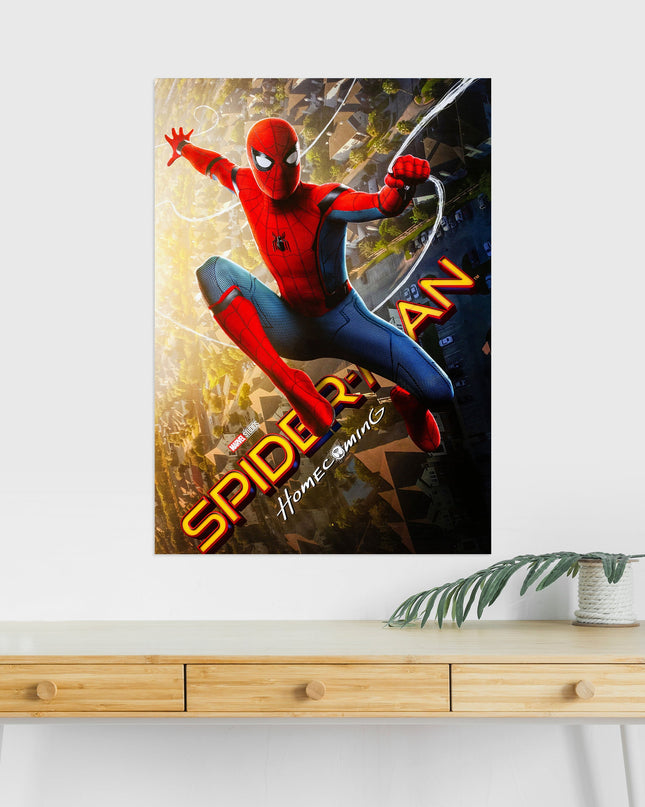 Spider Man Homecoming Swing Poster | Marvel | Spiderman Action Wall Art Lazywalls