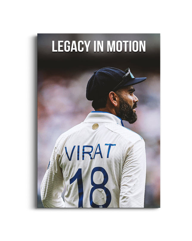 Virat Kohli “Legacy in Motion” Poster | Indian Cricket Wall Art Lazywalls