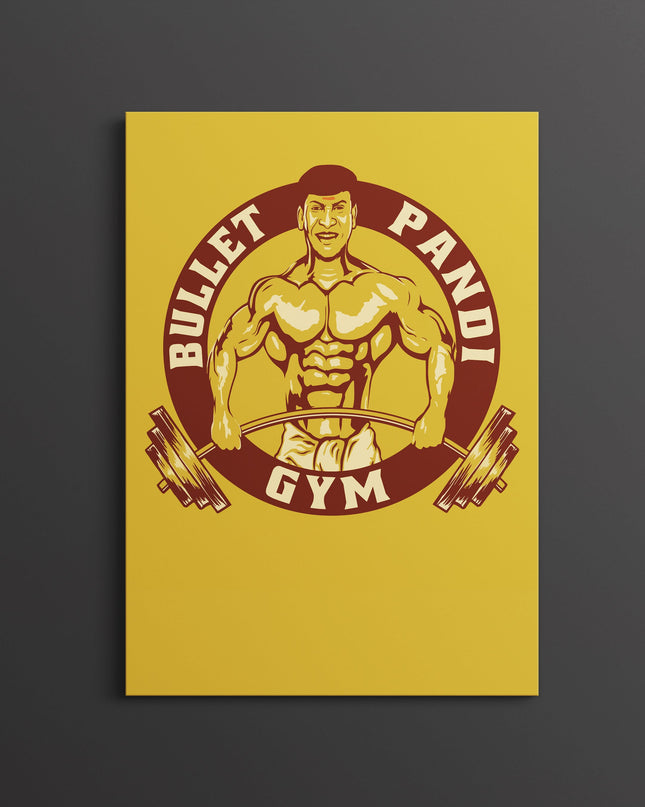 Bullet Pandi Gym Poster | Funny Tamil Gym Meme Wall Art Lazywalls