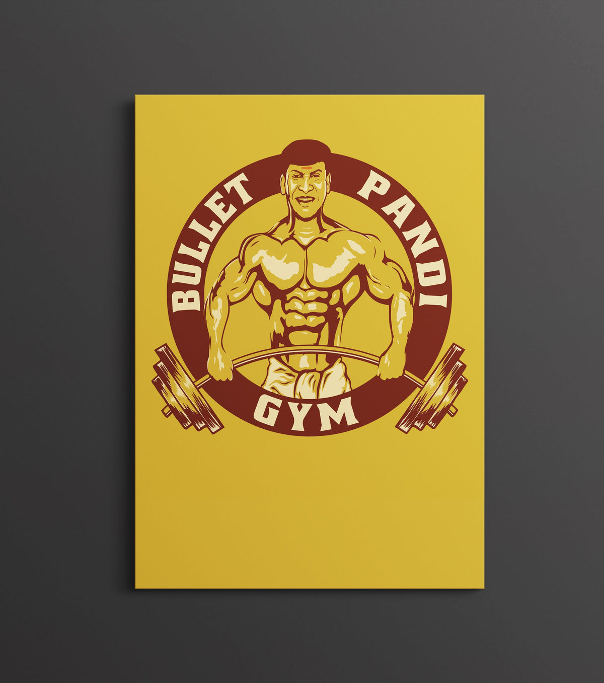 Bullet Pandi Gym Poster | Funny Tamil Gym Meme Wall Art Lazywalls