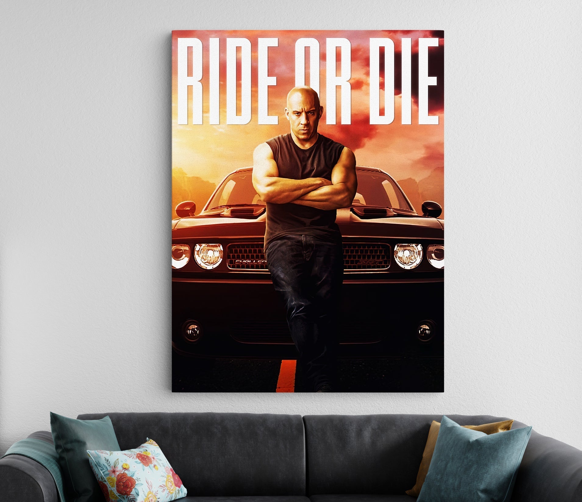 Fast and Furious Ride or Die Poster | Dominic Toretto Wall Art | Car Movie Poster Lazywalls