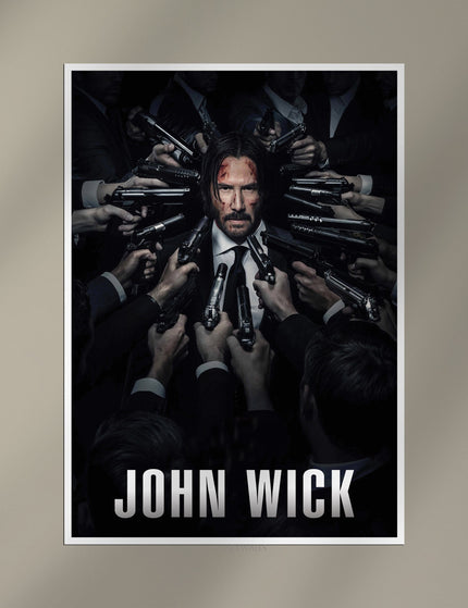 John Wick Dark Poster | Cinematic Action Movie Wall Art Print Lazywalls