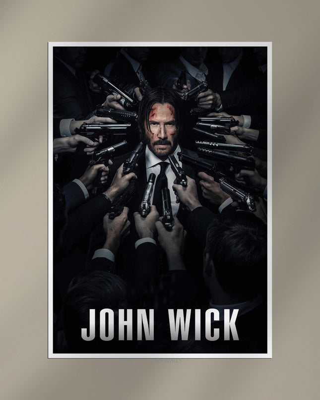 John Wick Dark Poster | Cinematic Action Movie Wall Art Print Lazywalls