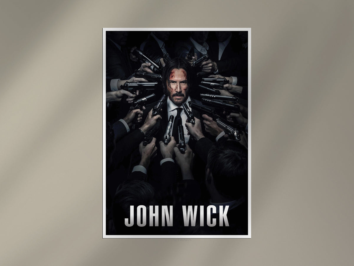 John Wick Dark Poster | Cinematic Action Movie Wall Art Print Lazywalls