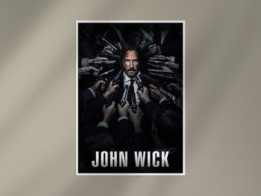 John Wick Dark Poster | Cinematic Action Movie Wall Art Print Lazywalls