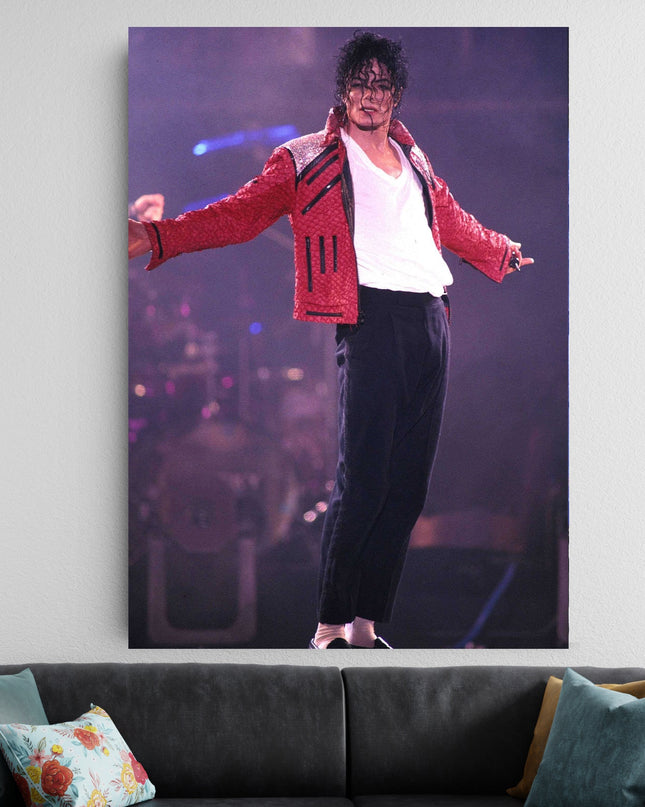 Michael Jackson Red Jacket Poster | Iconic MJ Dance Wall Art Lazywalls