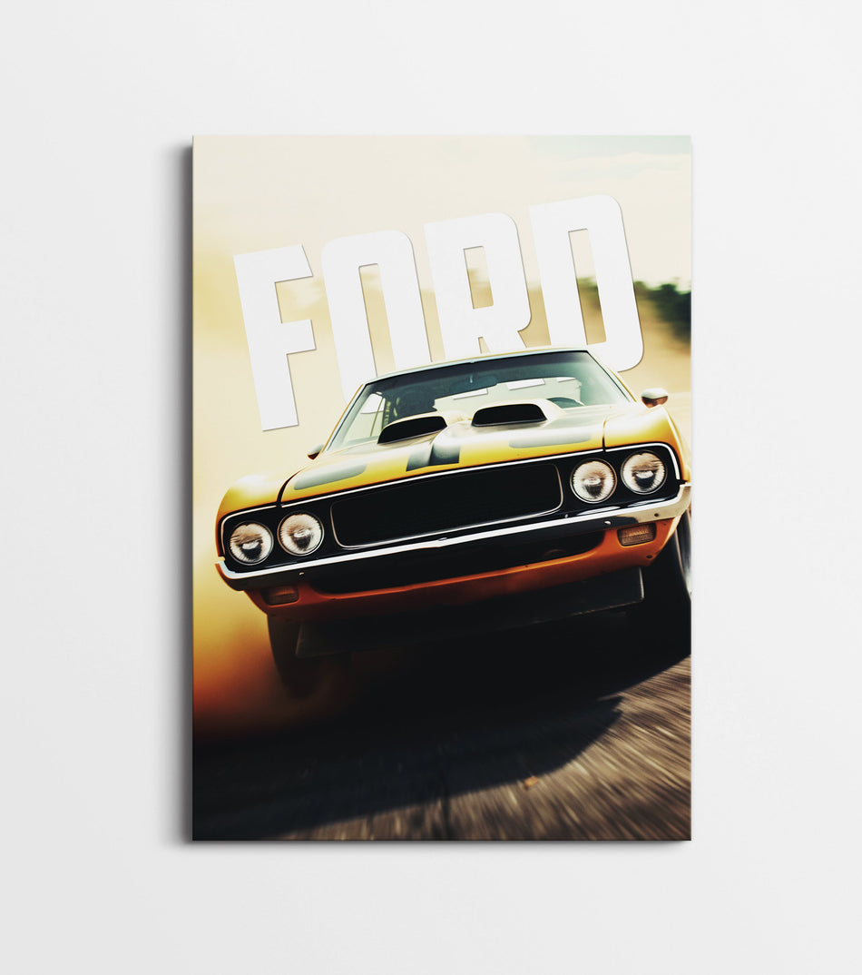 Classic Muscle Car Poster | Retro American Racing Wall Art Lazywalls