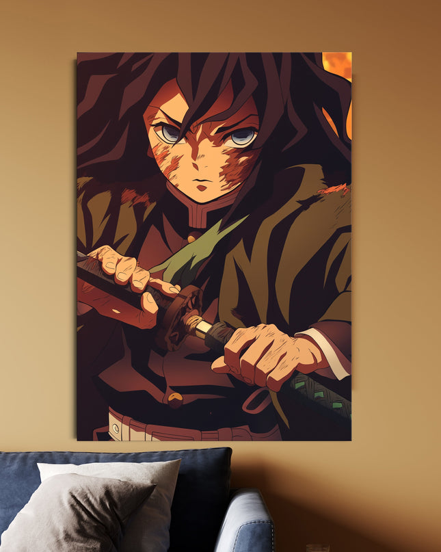 Giyu Tomioka Water Hashira Poster | Demon Slayer Anime Wall Art Lazywalls