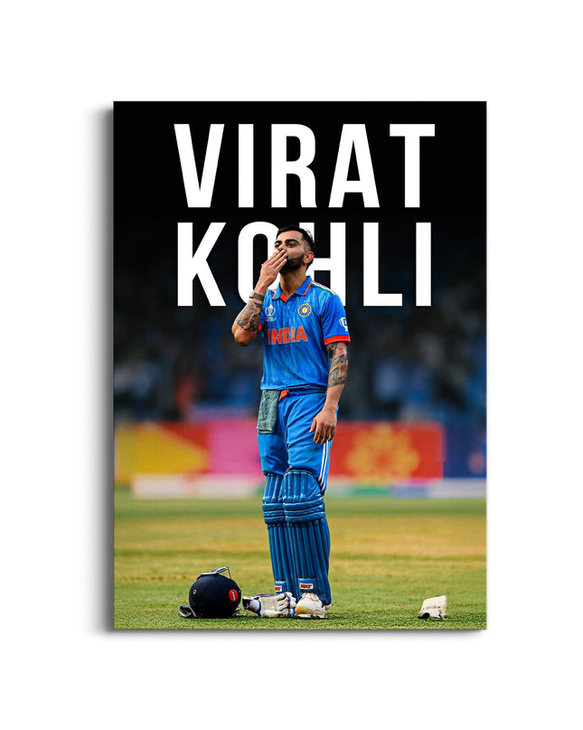 Virat Kohli Tribute Poster | Iconic India Cricket Wall Art Lazywalls