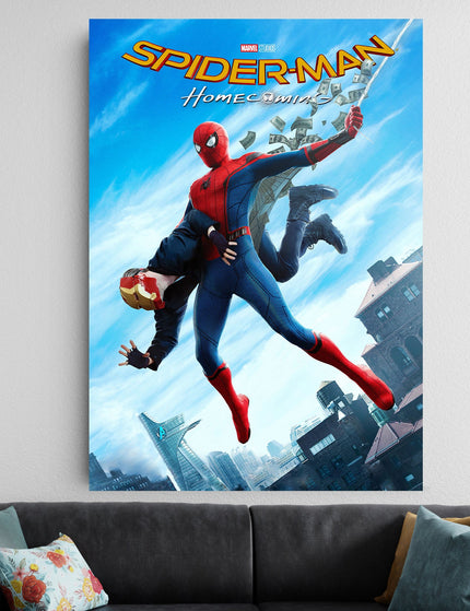 Spider Man Homecoming Action Poster | Marvel | Spiderman Fight Scene Wall Art Lazywalls