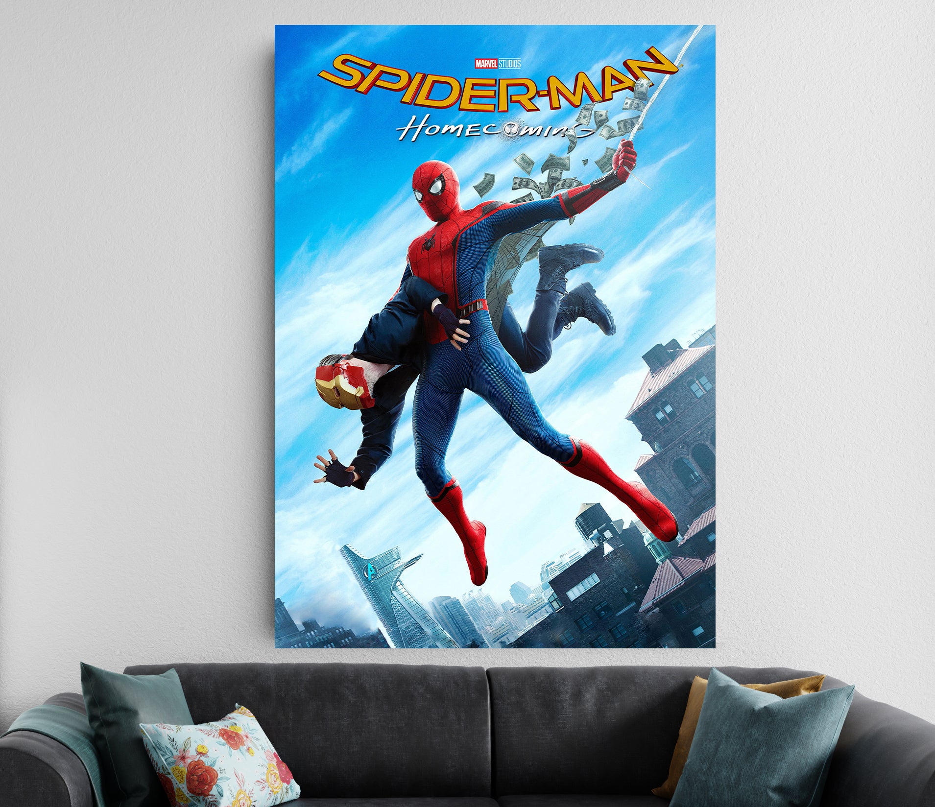 Spider Man Homecoming Action Poster | Marvel | Spiderman Fight Scene Wall Art Lazywalls