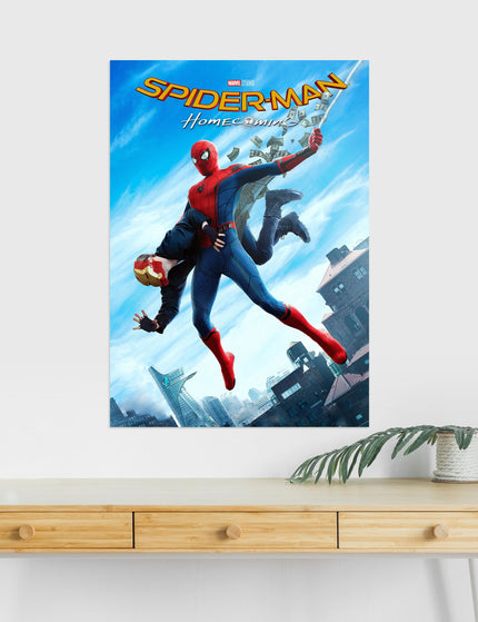Spider Man Homecoming Action Poster | Marvel | Spiderman Fight Scene Wall Art Lazywalls