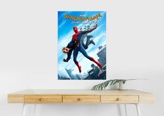 Spider Man Homecoming Action Poster | Marvel | Spiderman Fight Scene Wall Art Lazywalls