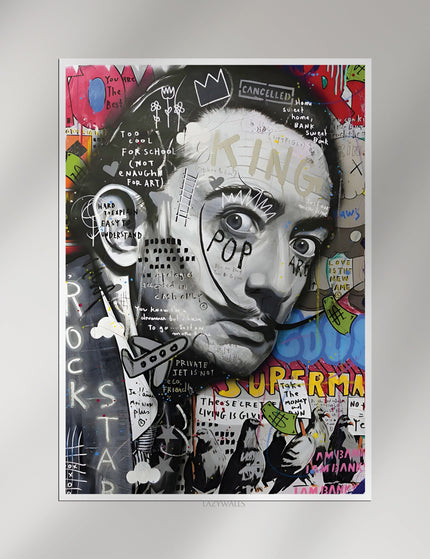 Basquiat Style Pop Art Poster | Modern Graffiti Wall Art Lazywalls
