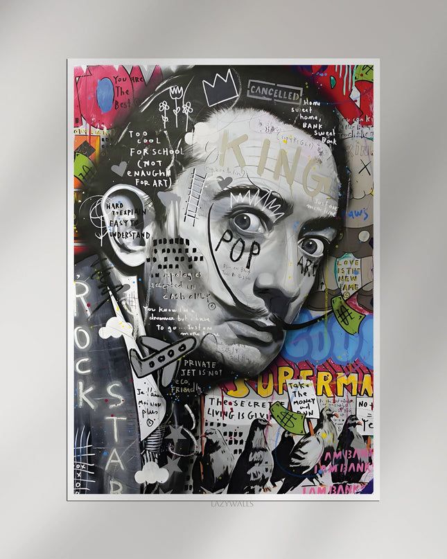 Basquiat Style Pop Art Poster | Modern Graffiti Wall Art Lazywalls
