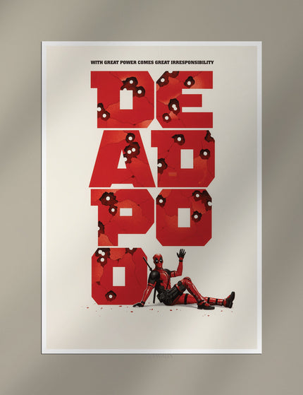 Deadpool Poster | Superhero Typography Wall Art Lazywalls