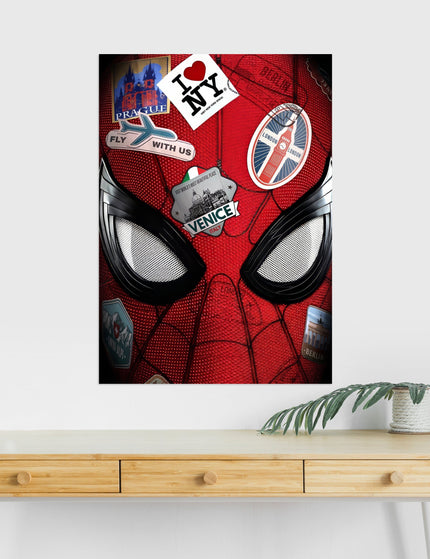 Spider Man Travel Suit Poster | Marvel | Spiderman Close Up Wall Art Lazywalls