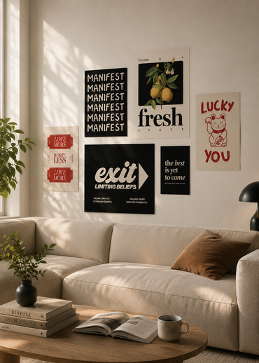 6 Piece Motivational Wall Art Set Lazywalls