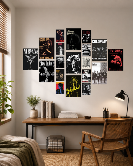 Music Aesthetic Collage Posters Wall Art Set (18Pcs) Lazywalls