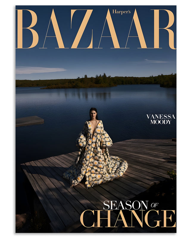 Bazaar Editorial Fashion Lake Wall Art Poster Print Lazywalls