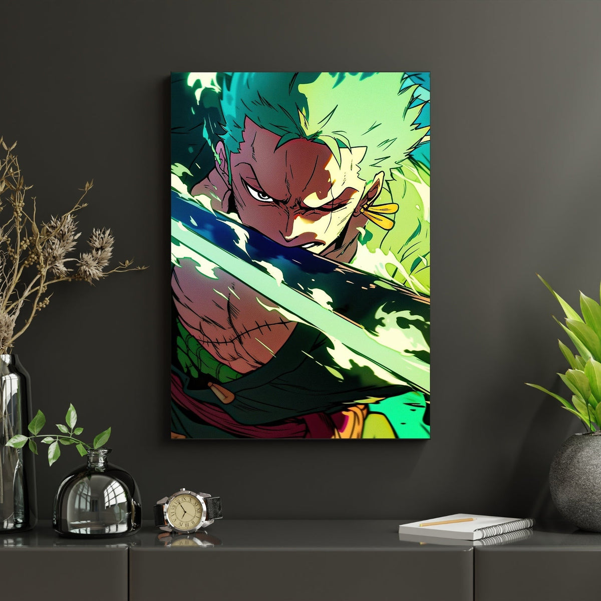 Roronoa Zoro One Piece Anime Poster | Zoro Sword Art Wall Decor Lazywalls