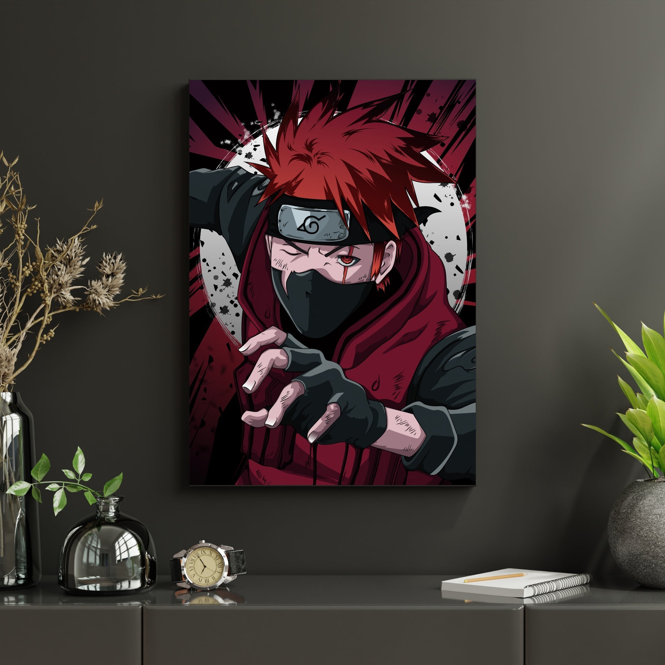 Kakashi Hatake Naruto Anime Poster | Sharingan Ninja Wall Art Lazywalls