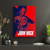 John Wick Red Poster | Stylish Action Movie Wall Art Print Lazywalls