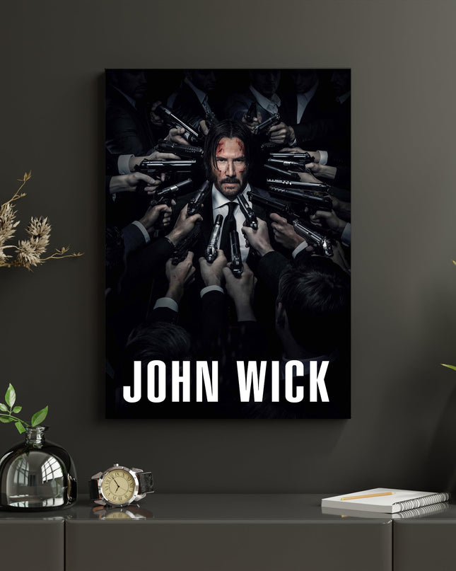John Wick Dark Poster | Cinematic Action Movie Wall Art Print Lazywalls