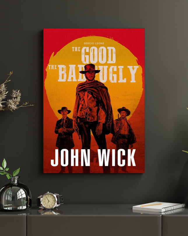 The Good The Bad And The Ugly Poster | Red Sunset Western Wall Art Lazywalls