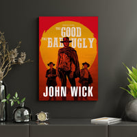 The Good The Bad And The Ugly Poster | Red Sunset Western Wall Art Lazywalls