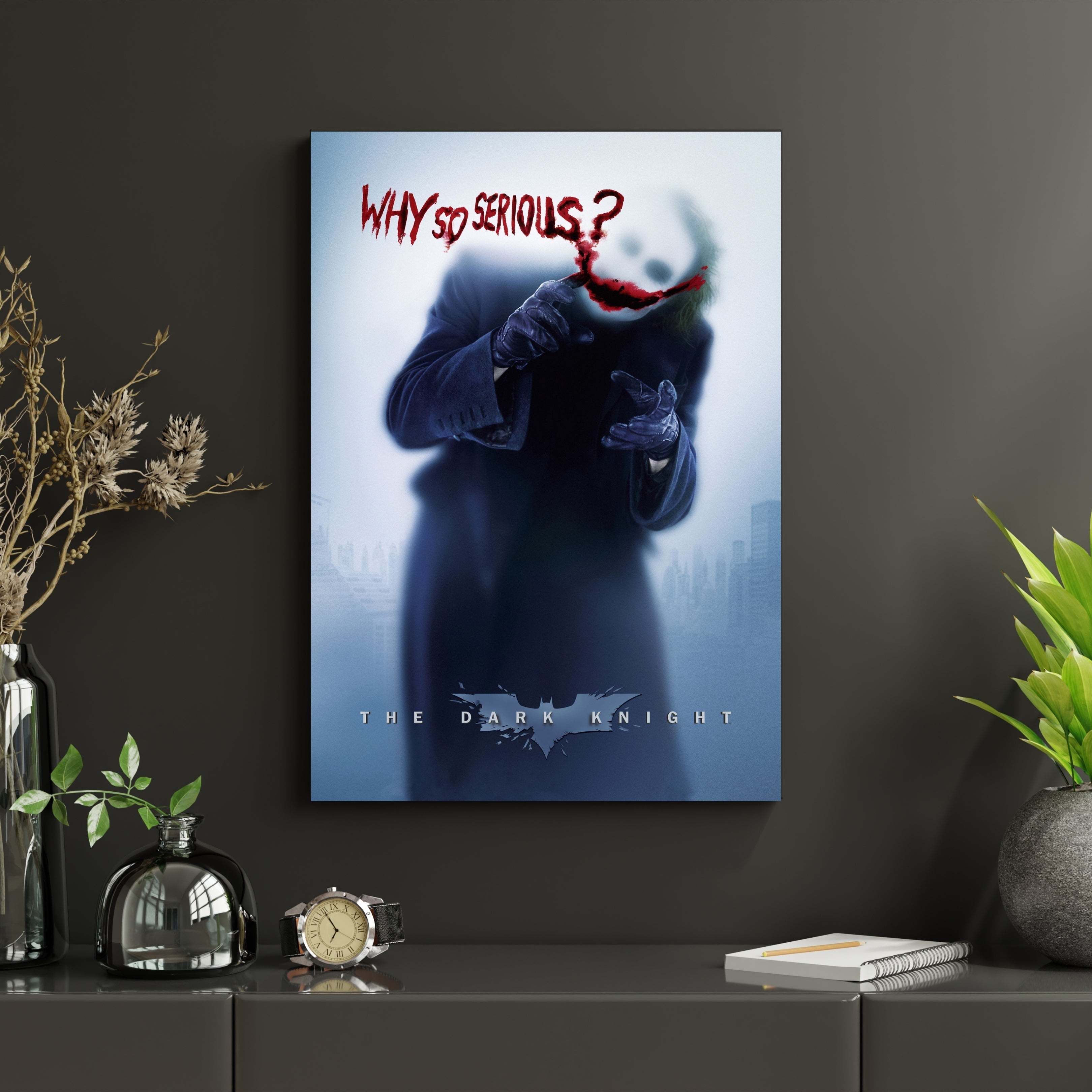 The Dark Knight “Why So Serious” Poster | Joker Wall Art Print Lazywalls