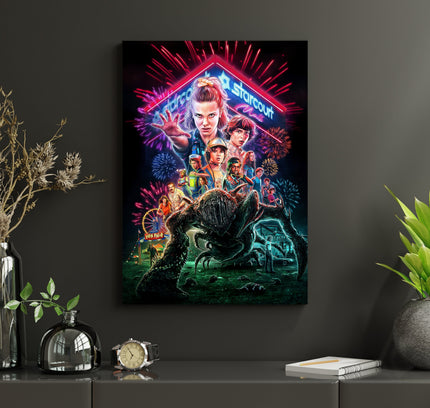Stranger Things Poster | Retro 80s Sci-Fi Horror Wall Art Lazywalls