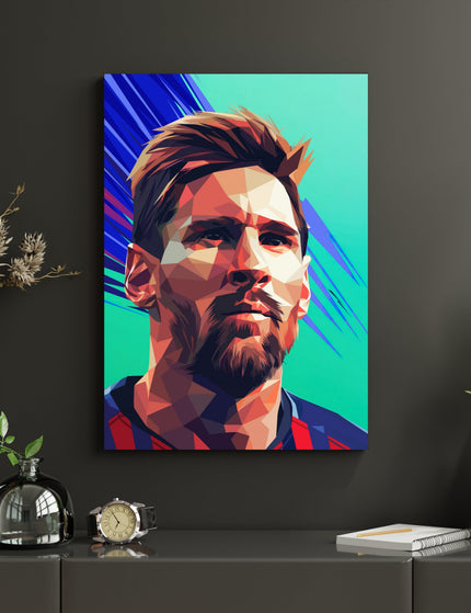 Lionel Messi Wall Poster | Geometric Football Wall Art Lazywalls