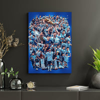 Lionel Messi Argentina World Cup Poster | GOAT Career Collage Wall Art Print Lazywalls