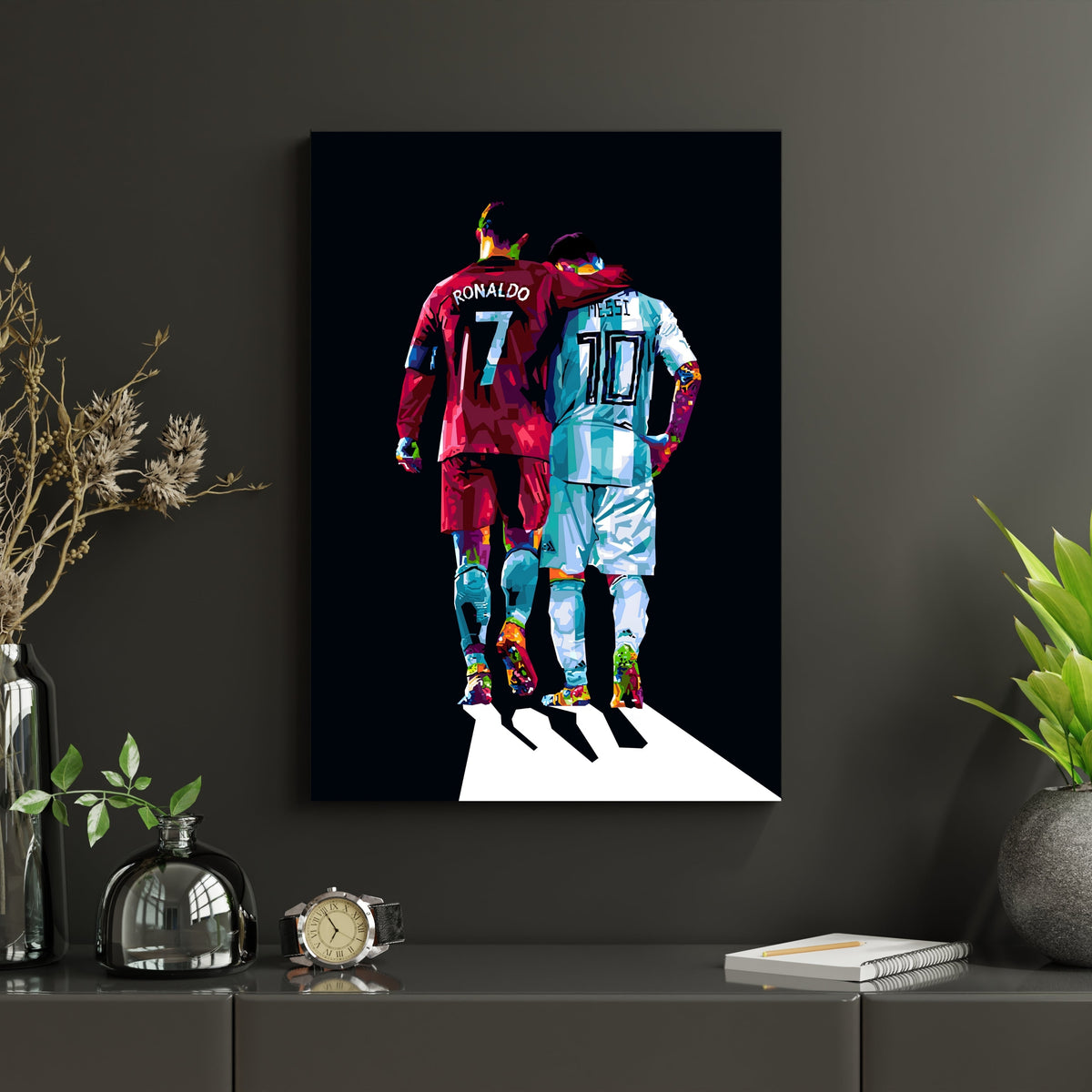 Ronaldo Messi Wall Poster – Football Legends Wall Art Lazywalls