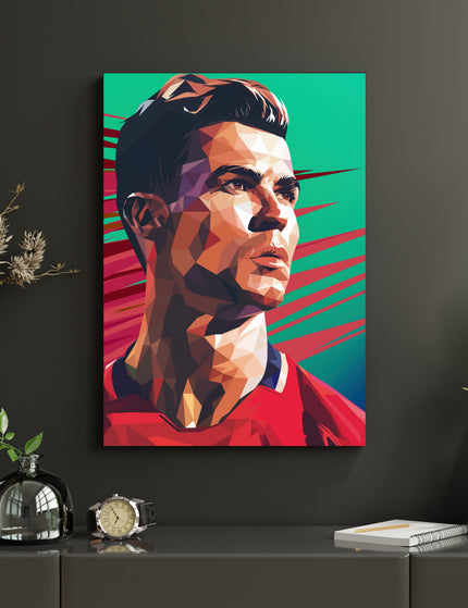 Cristiano Ronaldo Wall Poster – Geometric Football Wall Art Lazywalls