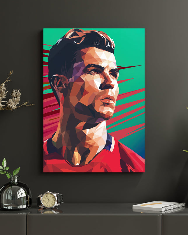 Cristiano Ronaldo Wall Poster – Geometric Football Wall Art Lazywalls