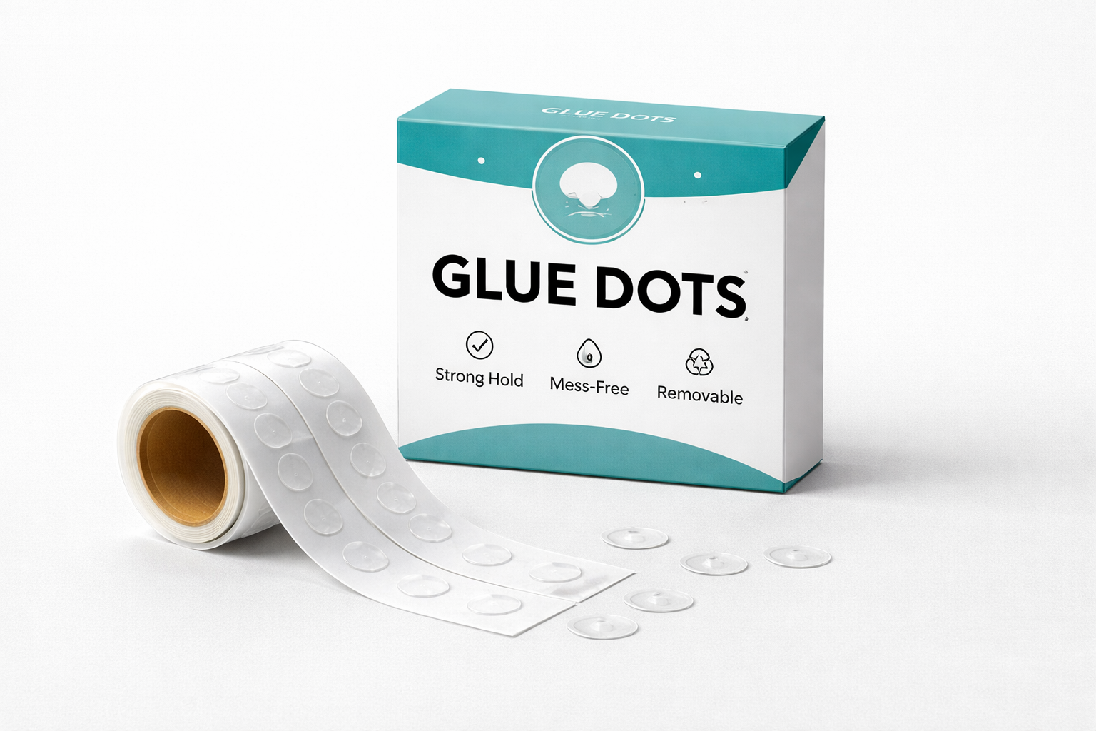 Wall Glue Dots for Posters | No Damage Adhesive Dots | Poster Hanging Stickers Lazywalls