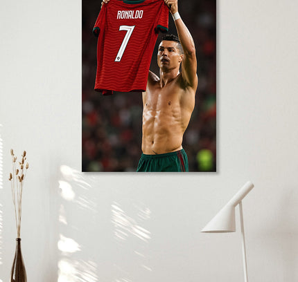 Cristiano Ronaldo Football Wall Art Lazywalls