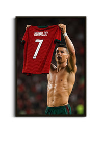 Cristiano Ronaldo Football Wall Art Lazywalls