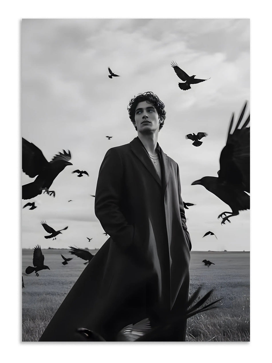 Dark Raven Fashion Editorial Wall Art Poster Lazywalls