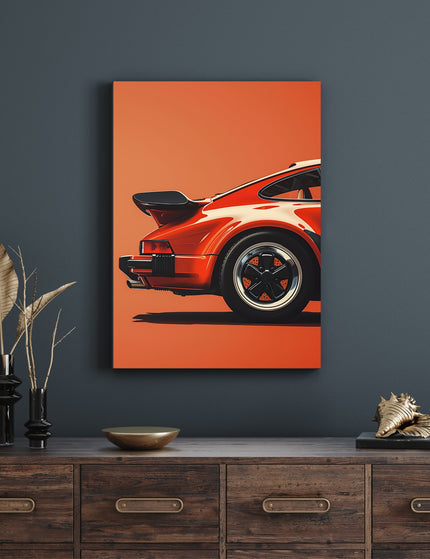 Classic Red Sports Car Poster | Retro Automotive Wall Art Lazywalls