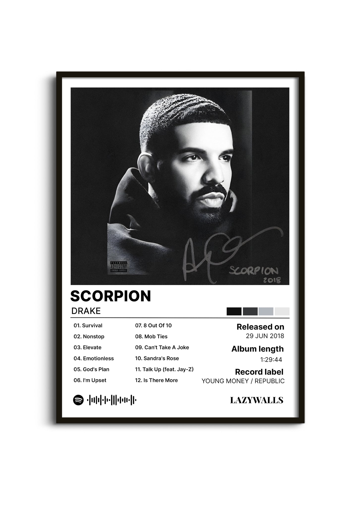 Drake Scorpion Album Wall Art Lazywalls