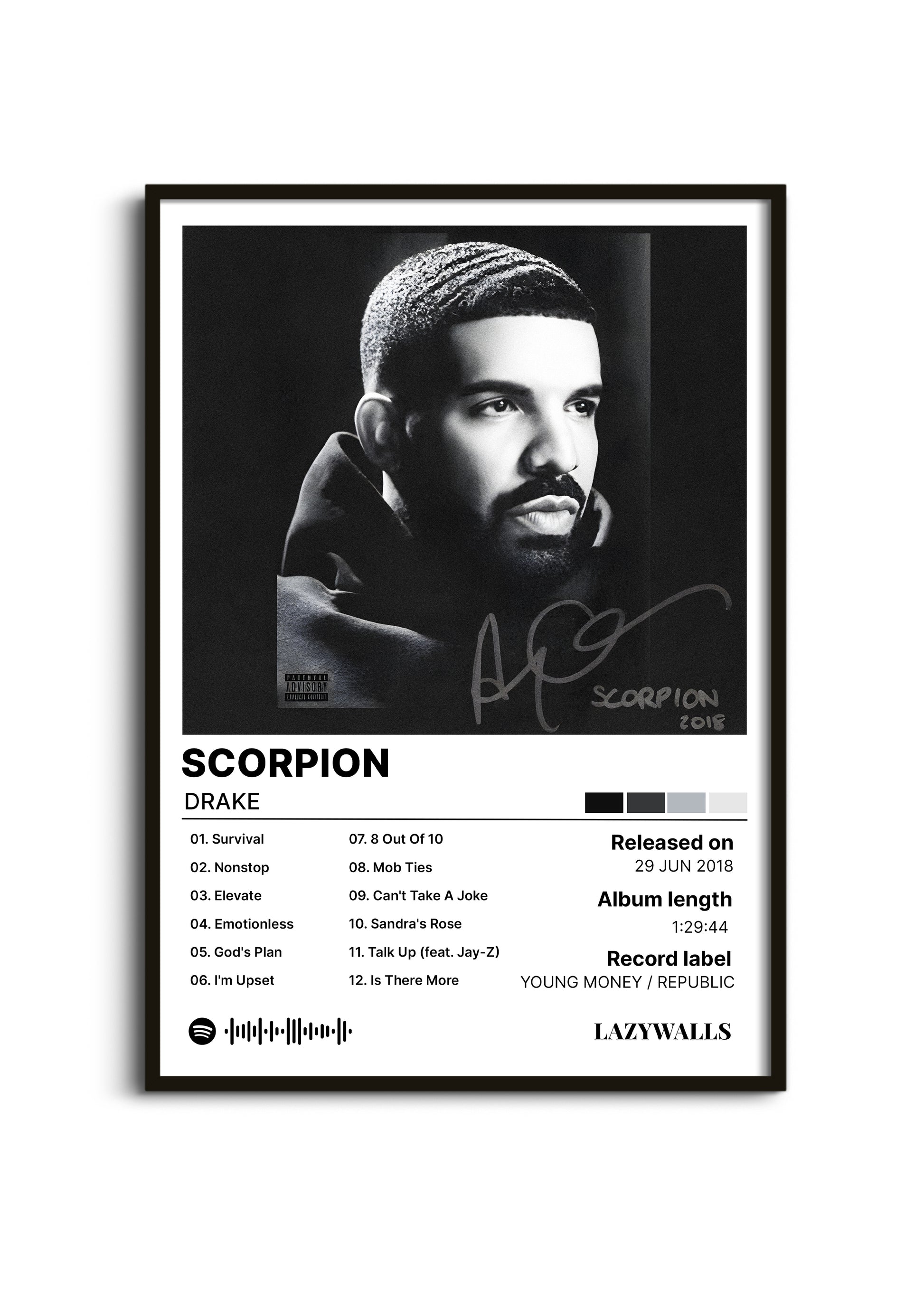 Drake Scorpion Album Wall Art Lazywalls
