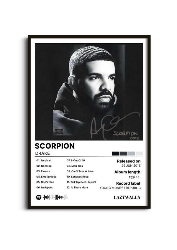 Drake Scorpion Album Wall Art Lazywalls