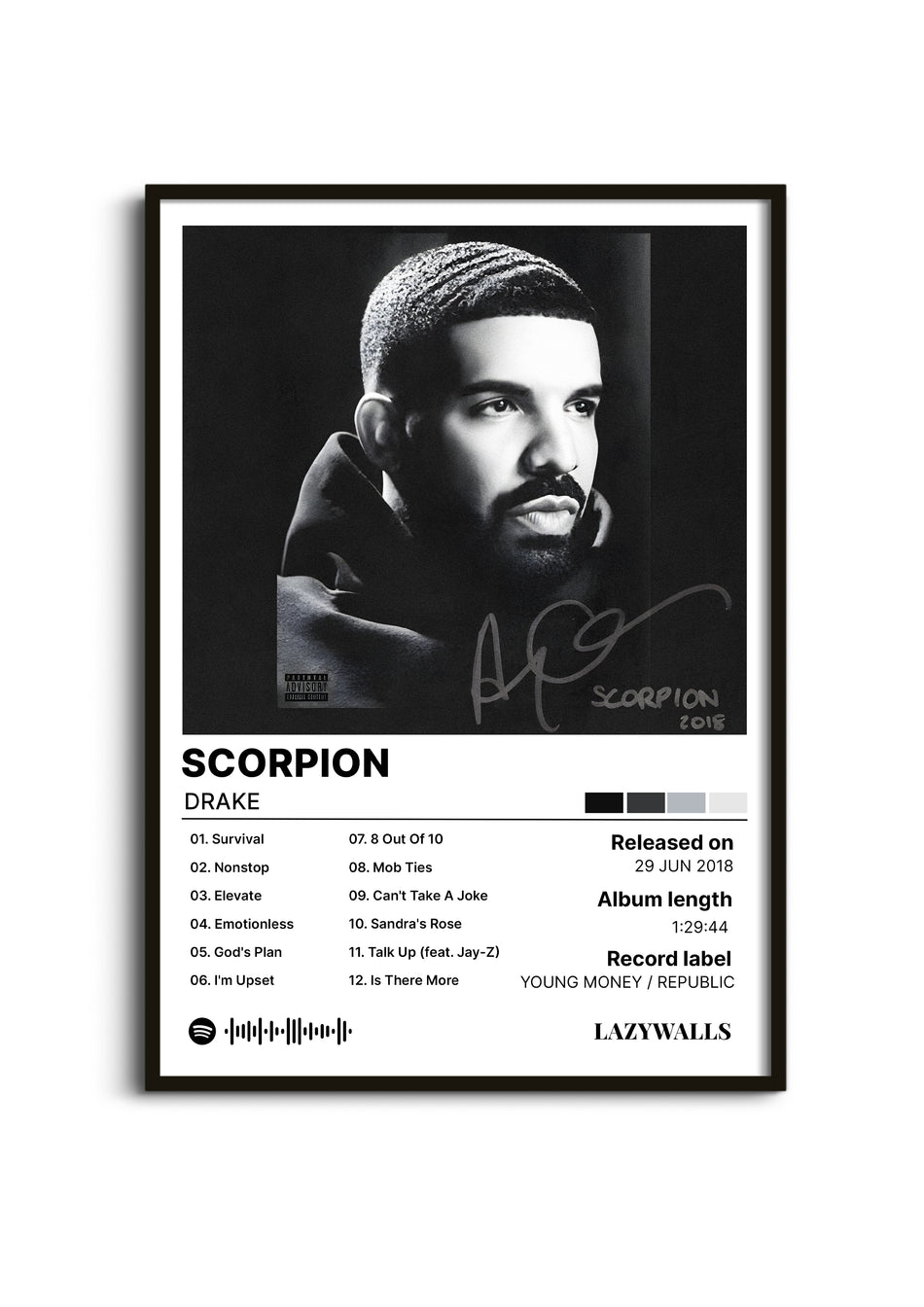 Drake Scorpion Album Wall Art Lazywalls
