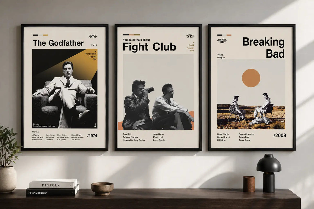 The Godfather Fight Club Breaking Bad Framed Wall Art Posters Lazywalls