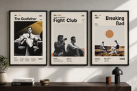 The Godfather Fight Club Breaking Bad Framed Wall Art Posters Lazywalls