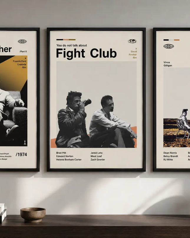 The Godfather Fight Club Breaking Bad Framed Wall Art Posters Lazywalls